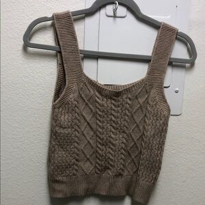 Cable Knit Tan Women's Top